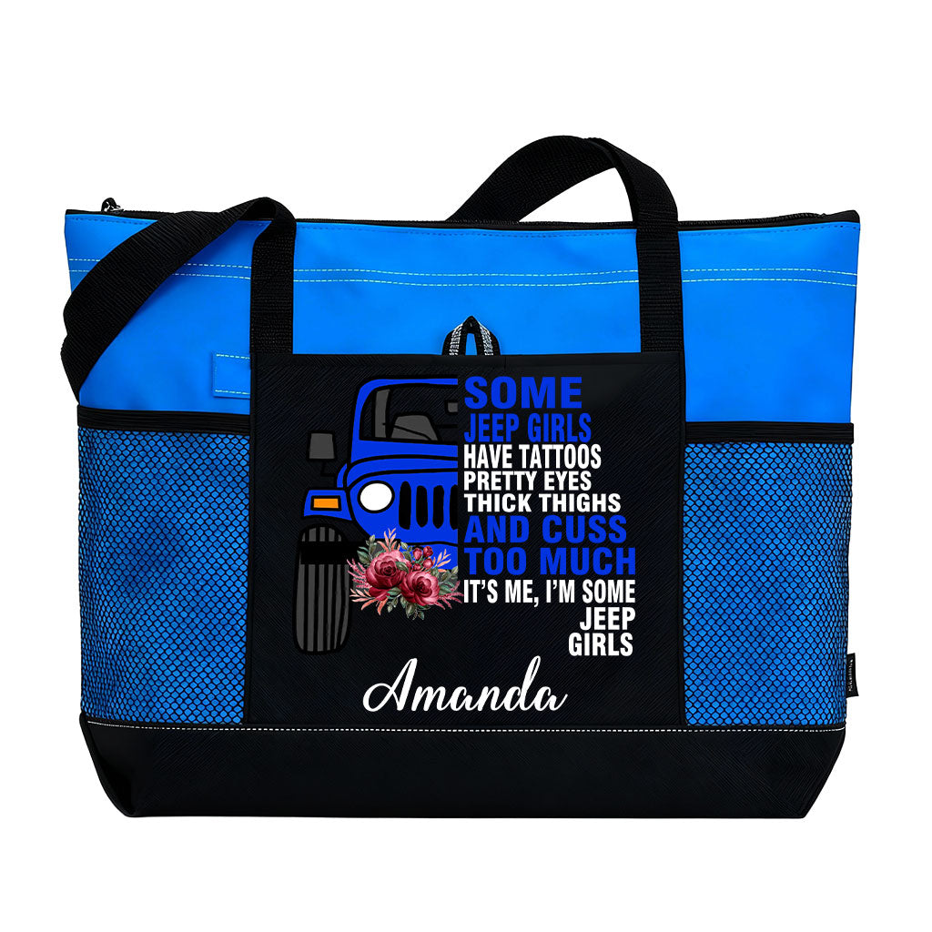 Personalized Jeep Girls Have Tattoos Tote Bag Supler Store