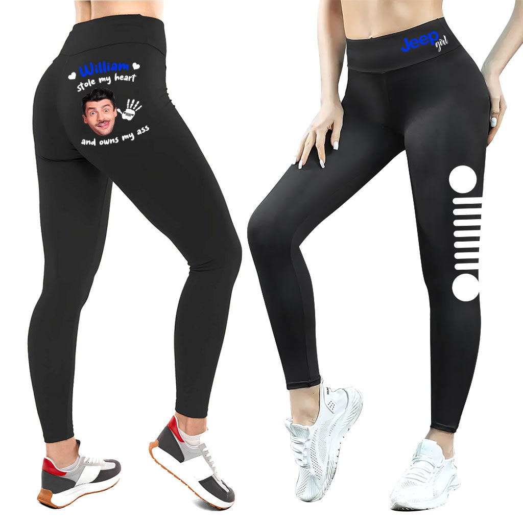 Personalized Jeep Leggings Husband/ BF Stole My Heart And Own My A$$ Supler Store