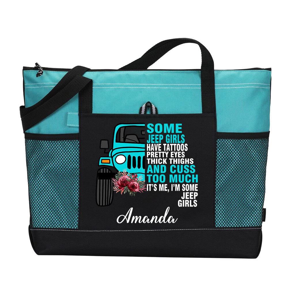 Personalized Jeep Girls Have Tattoos Tote Bag Supler Store