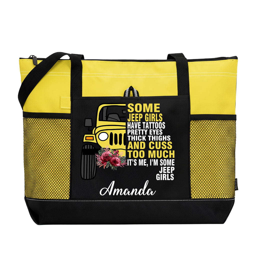 Personalized Jeep Girls Have Tattoos Tote Bag Supler Store