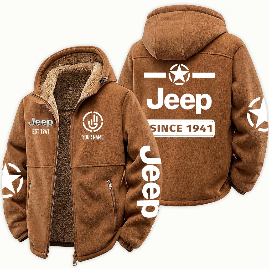 Personalized Jeep Since 1941 Fleece Zip Jacket Supler Store