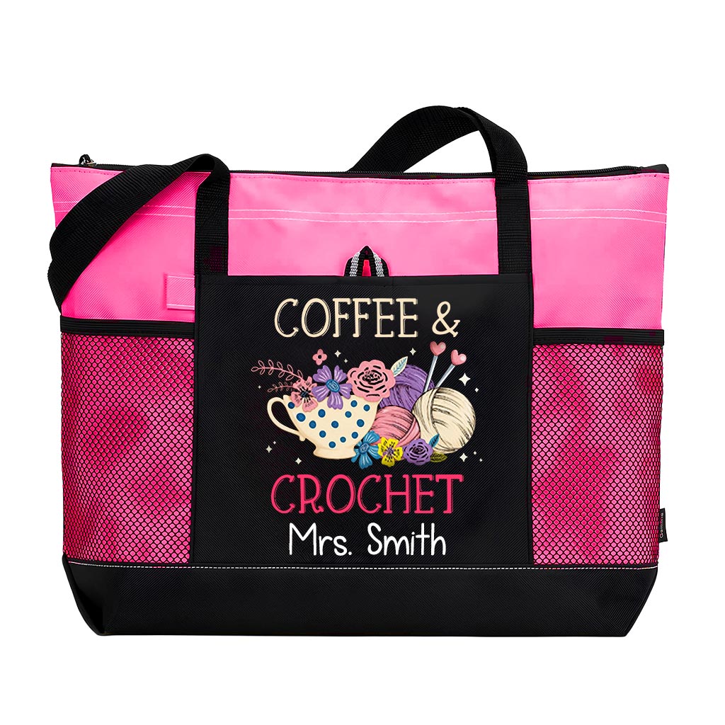 Personalized Coffee And Crochet Tote Bag Supler Store