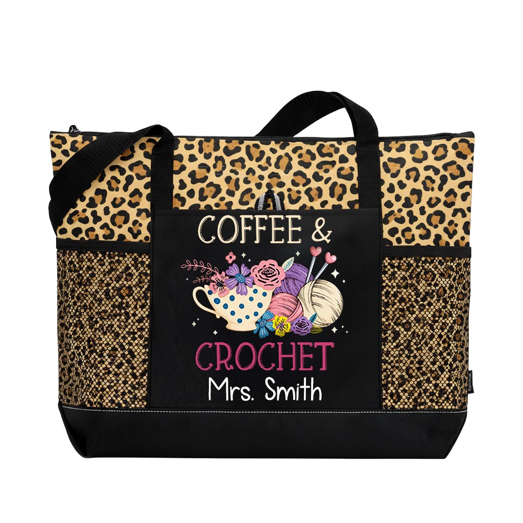 Personalized Coffee And Crochet Tote Bag Supler Store