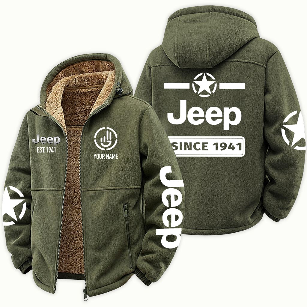 Personalized Jeep Since 1941 Fleece Zip Jacket Supler Store