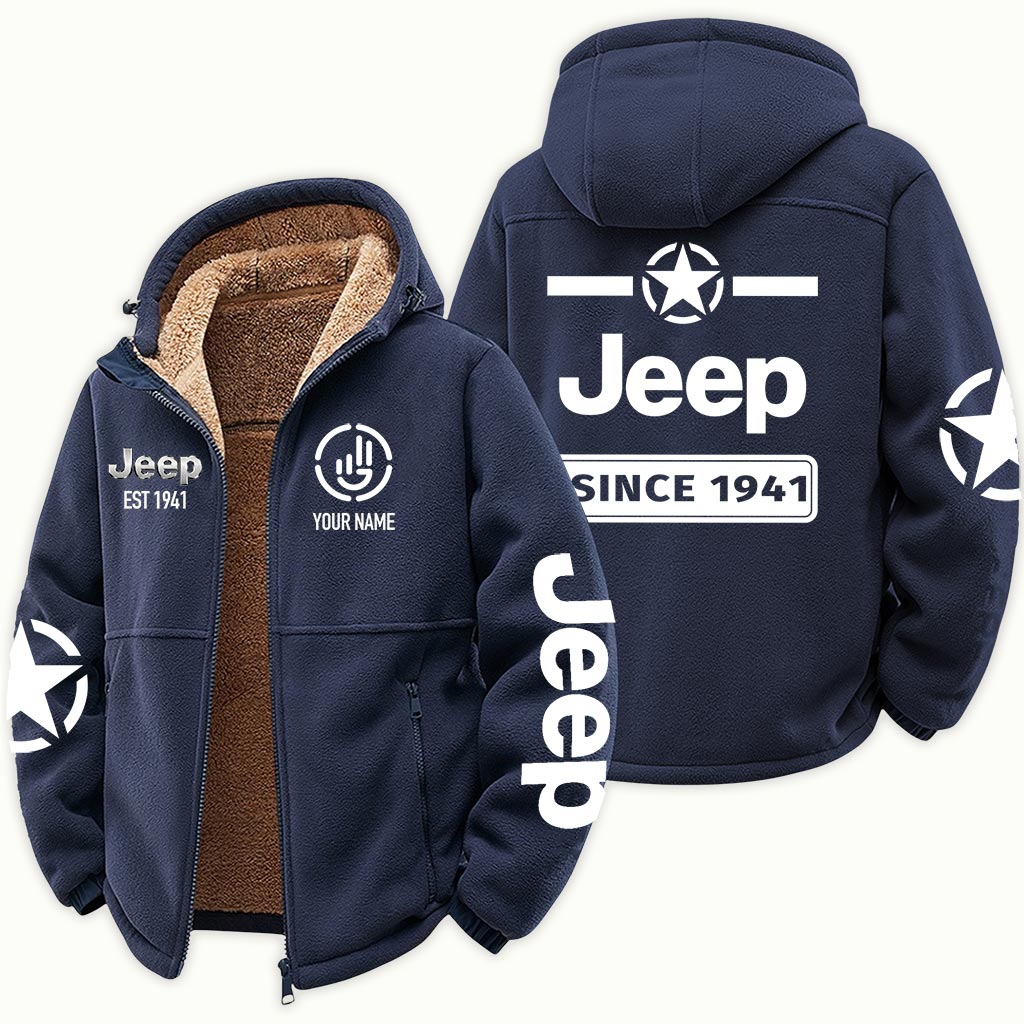 Personalized Jeep Since 1941 Fleece Zip Jacket Supler Store