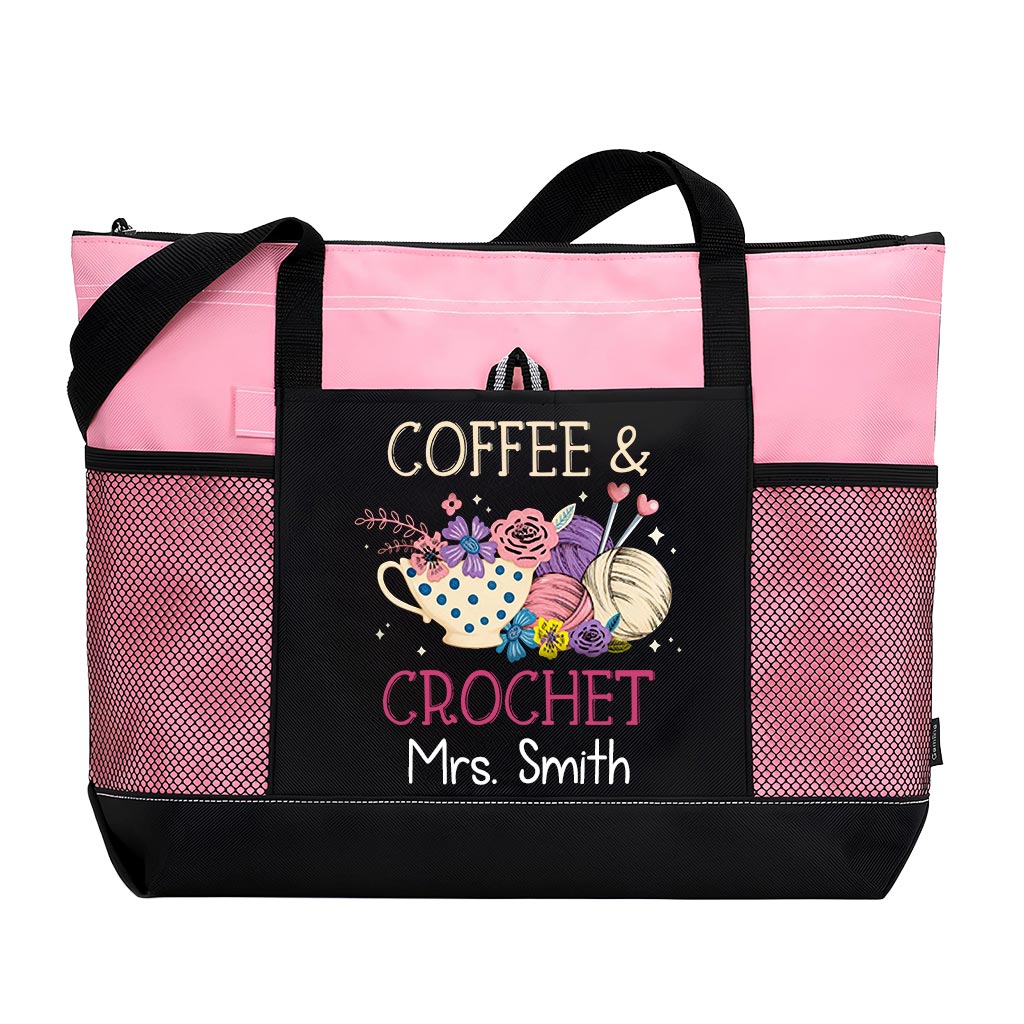 Personalized Coffee And Crochet Tote Bag Supler Store