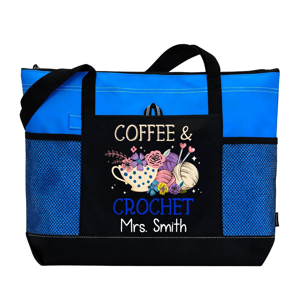 Personalized Coffee And Crochet Tote Bag Supler Store