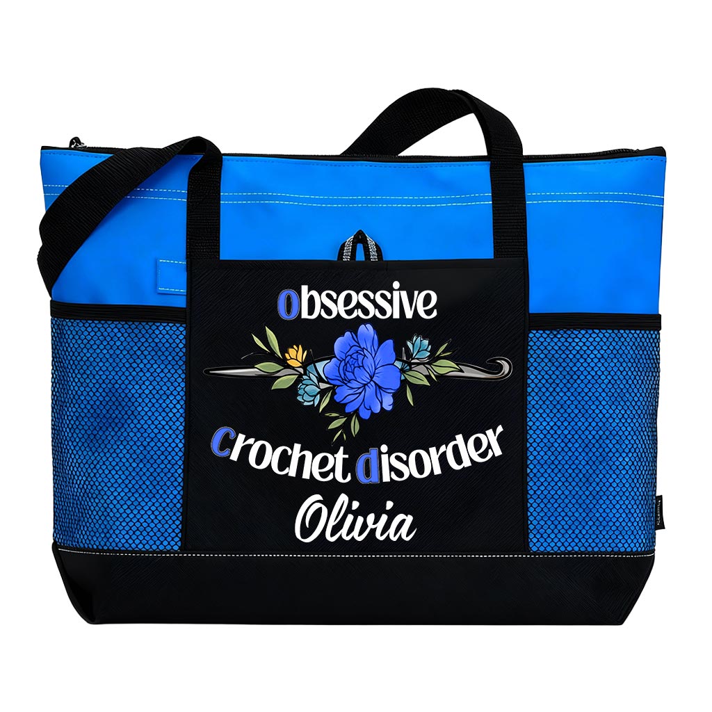 Personalized Obsessive Crochet Disorder Flower Knitting Tote Bag Supler Store