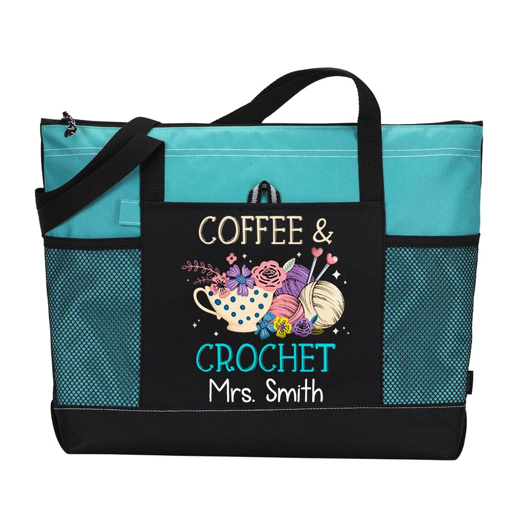 Personalized Coffee And Crochet Tote Bag Supler Store