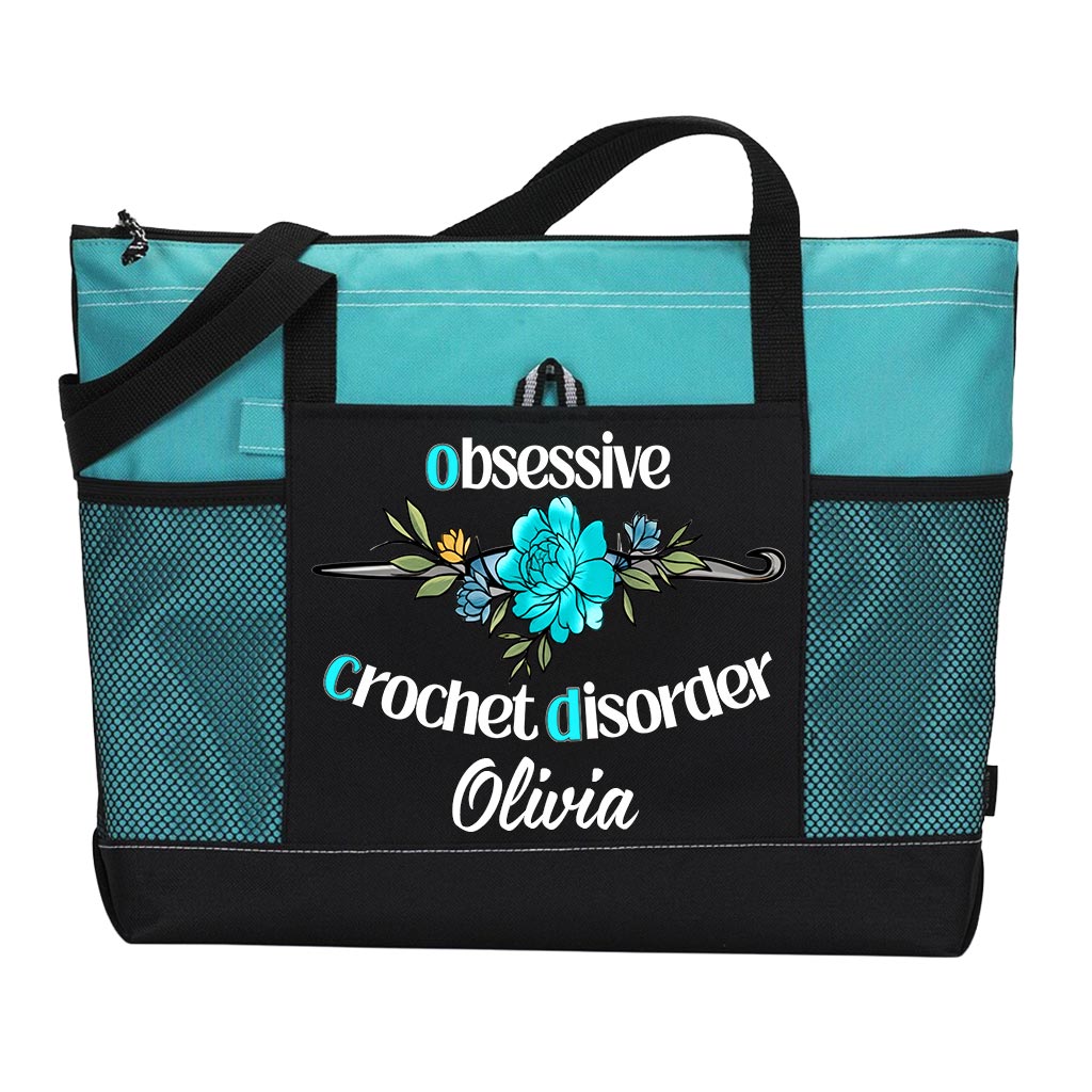 Personalized Obsessive Crochet Disorder Flower Knitting Tote Bag Supler Store