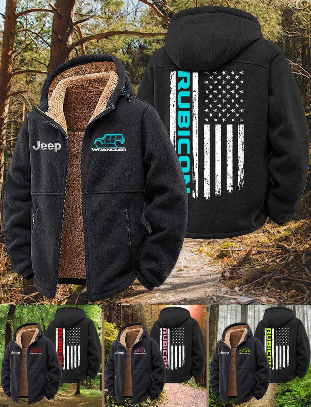 Jeep Wrangler Rubicon Fleece Zip Jacket Supler Store