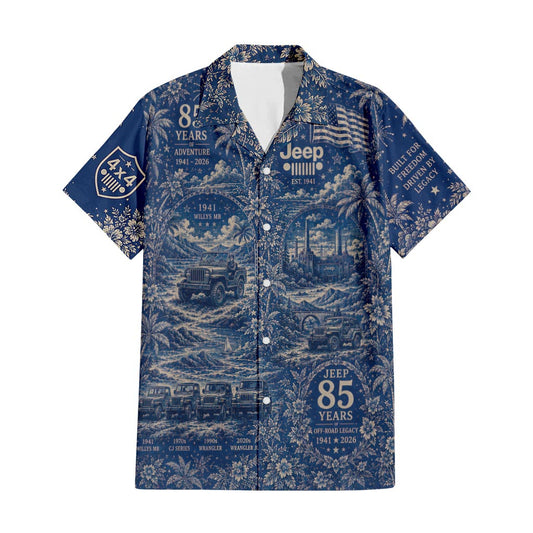 Jeep 85 Years Of Adventure Retro Hawaiian Shirt