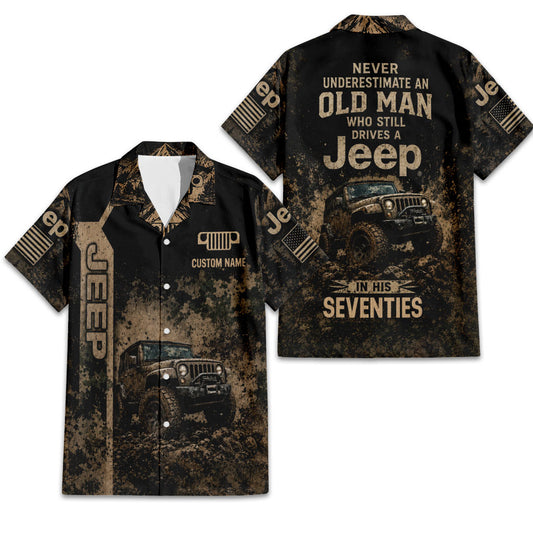 Never Underestimate An Old Man Who Drives A Jeep Personalized Hawaiian Shirt