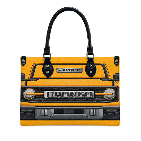 Ford Bronco Babe Personalized Leather Handbag