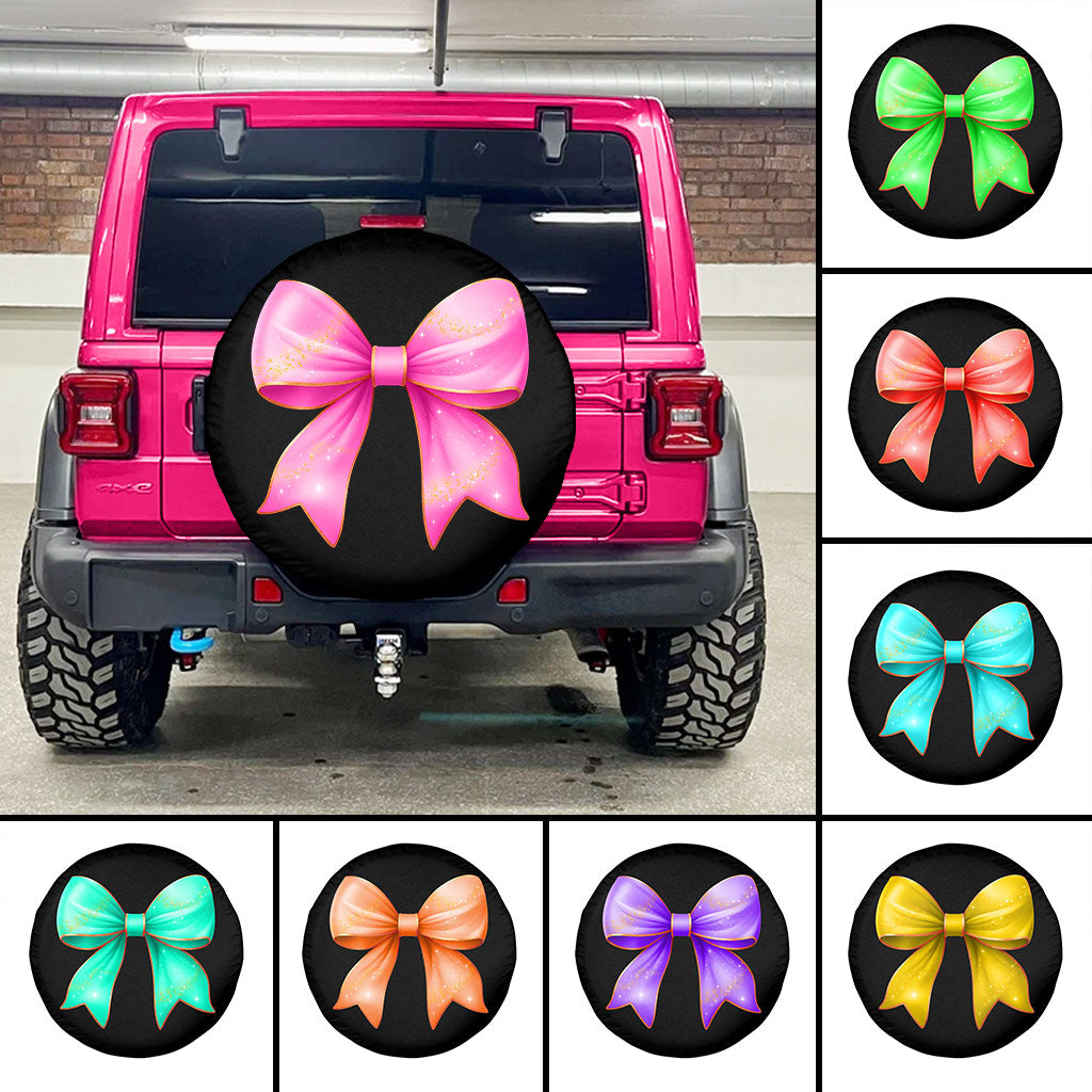 Jeep Multicolor Coquette Bow Spare Tire Cover Supler Store