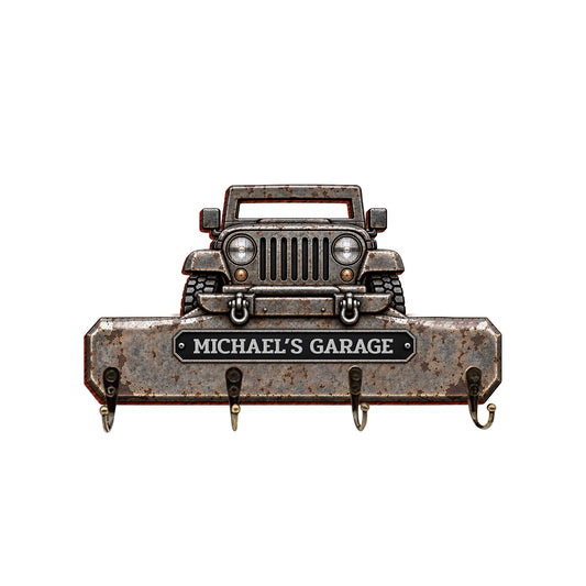 Jeep Offroad Personalized Wooden Key Holder