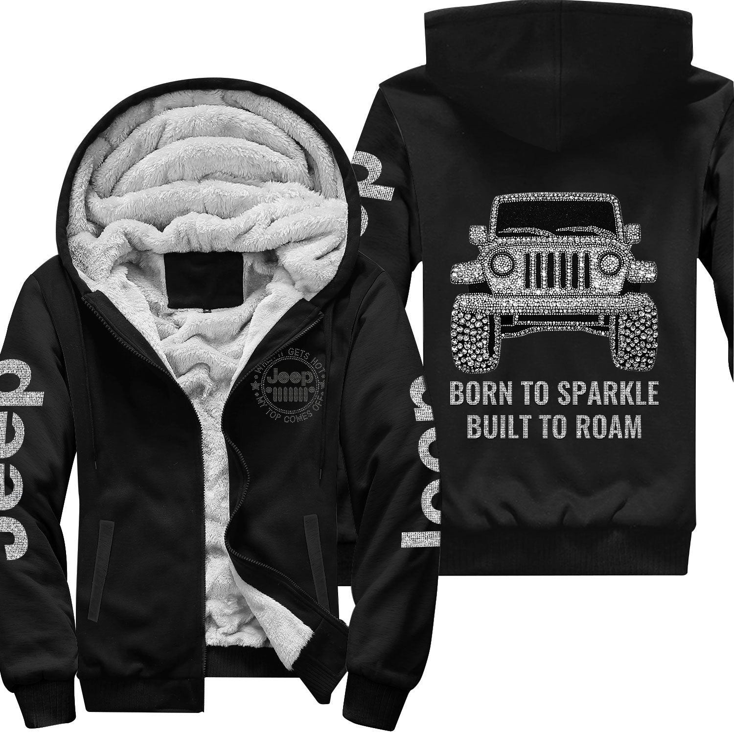 Jeep Born To Sparkle Zip Hoodie Supler Store