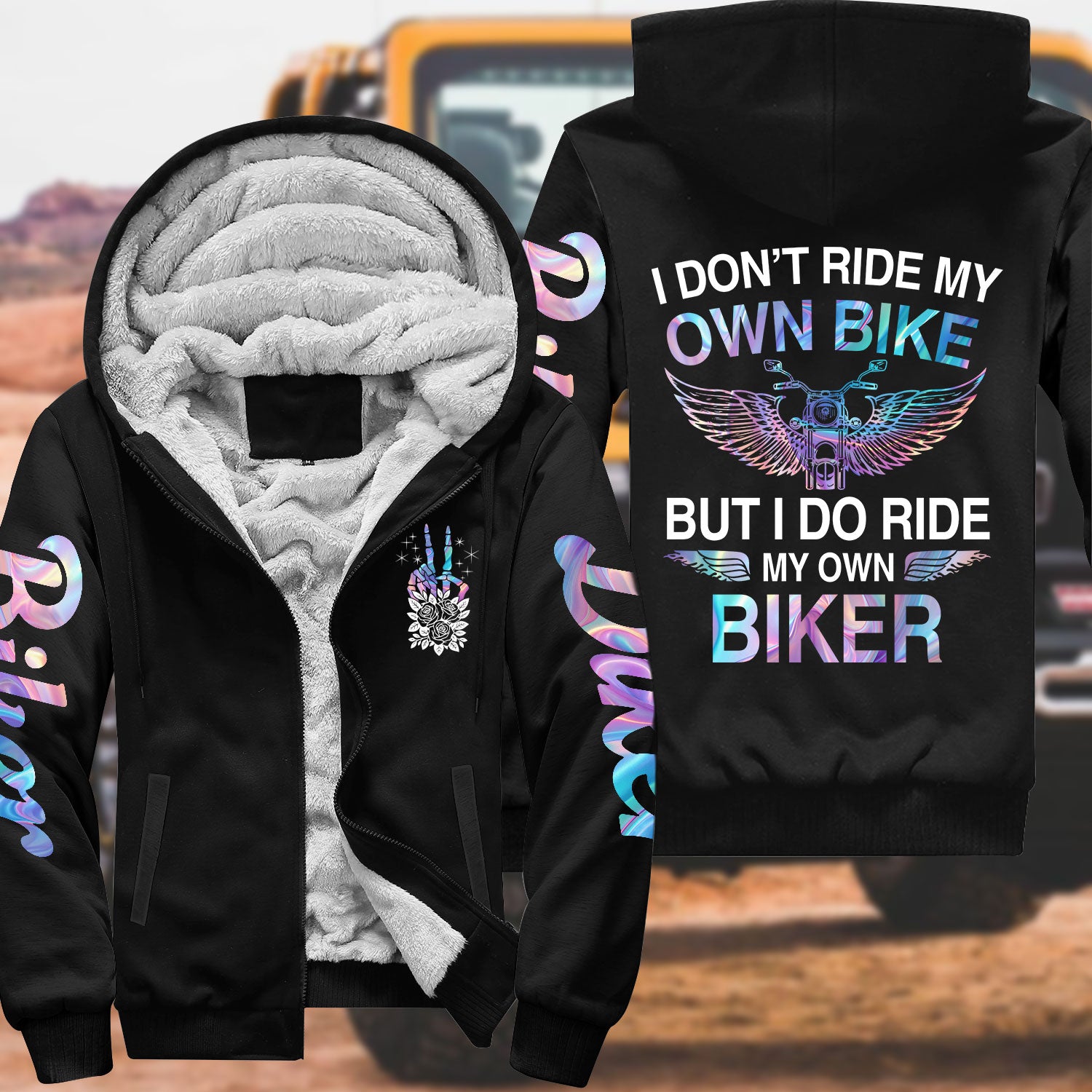 I Don't Ride My Own Bike But I Do Ride My Own Biker Funny Fleece Zip Hoodie Supler Store