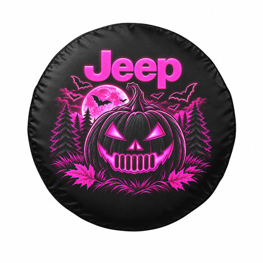 Halloween Jeep Spooky Pumpkin Spare Tire Cover