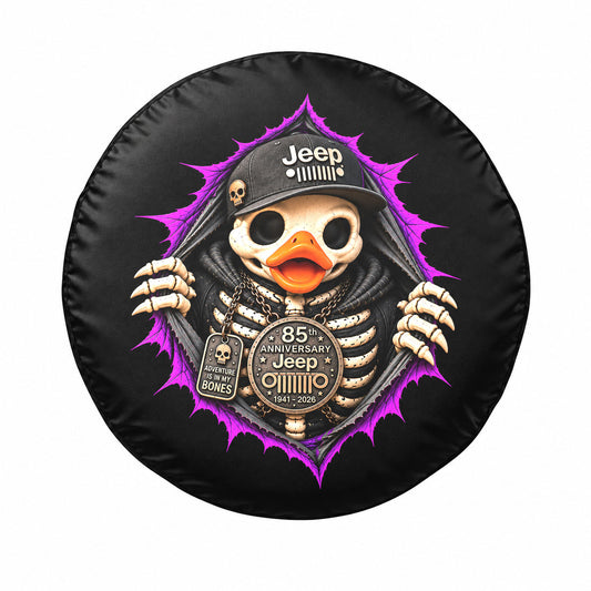 Halloween Jeep Skeleton Duck Spare Tire Cover