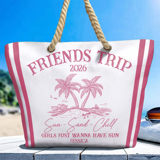 Girls Trip Besties - Personalized Beach Bag