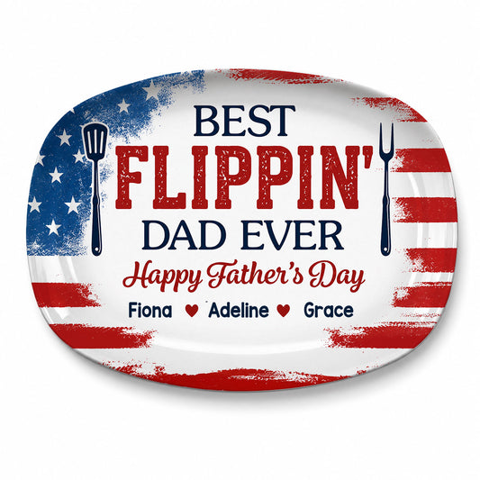 Best Flippin Dad Ever Personalized Platter Father's Day Gifts