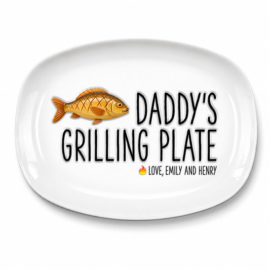Daddy's Grilling Plate Personalized Platter Father's Day Gifts