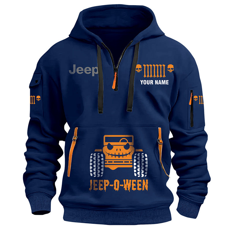 Personalized Halloween Jeep Quarter Zip Hoodie Supler Store