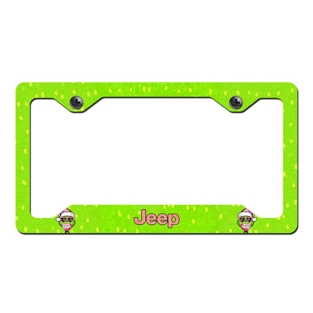 Jeep Merry Christmas Spare Tire Cover and License Frame Plate Combo Supler Store