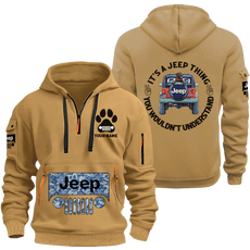 Personalized Jeep Dog Thing Quarter Zip Hoodie Supler Store