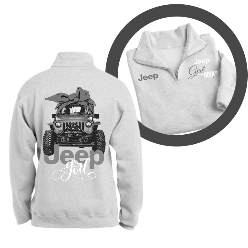 Multicolor Jeep Girl Quarter Zip Sweater Supler Store