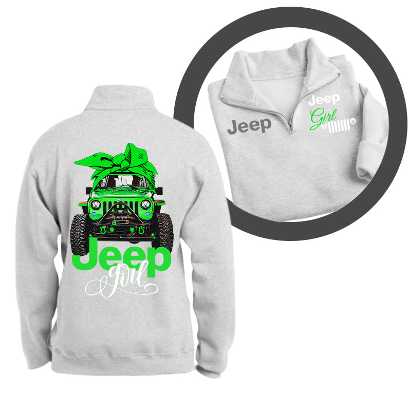 Multicolor Jeep Girl Quarter Zip Sweater Supler Store