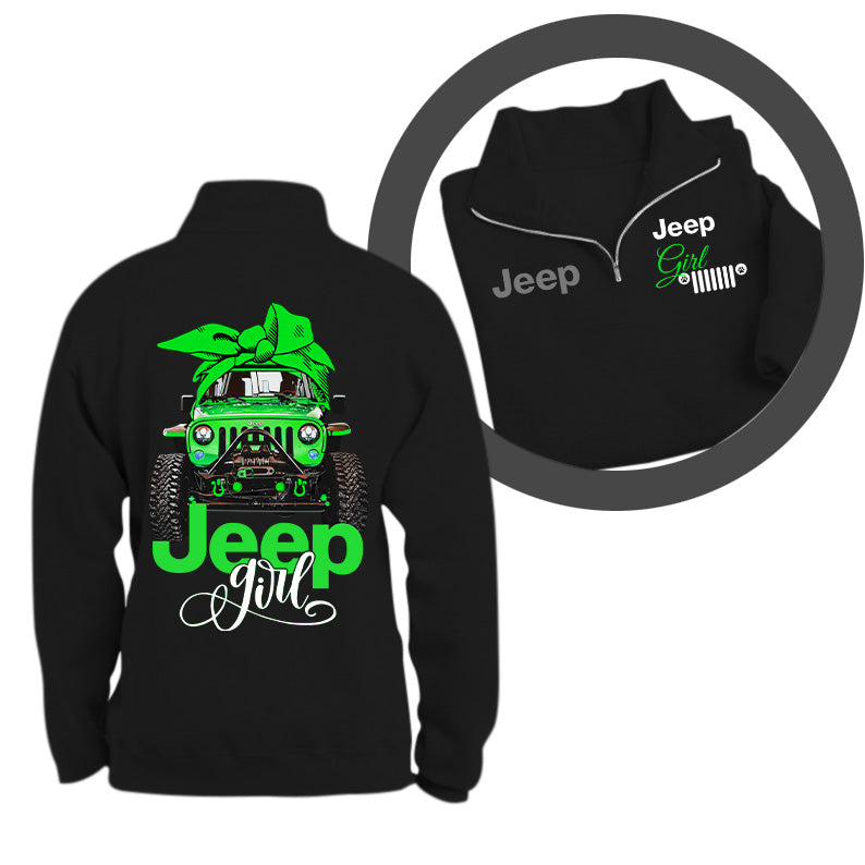 Multicolor Jeep Girl Quarter Zip Sweater Supler Store