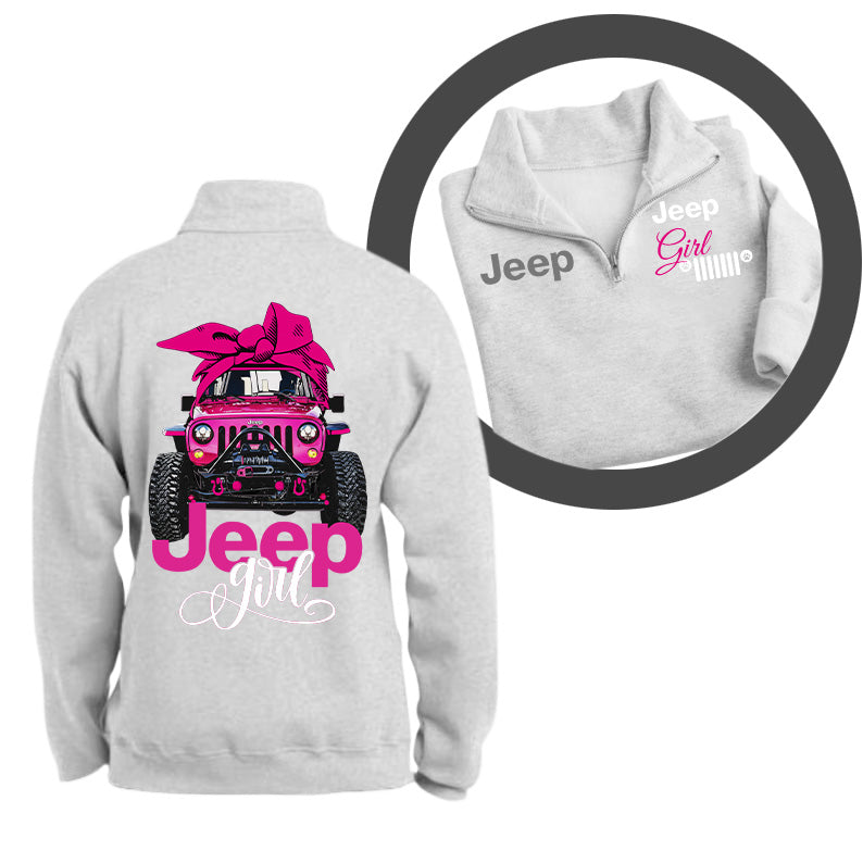 Multicolor Jeep Girl Quarter Zip Sweater Supler Store