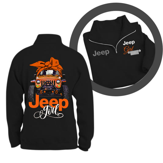 Multicolor Jeep Girl Quarter Zip Sweater Supler Store