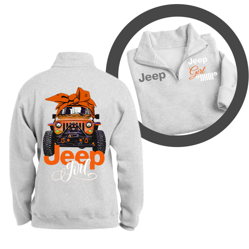 Multicolor Jeep Girl Quarter Zip Sweater Supler Store