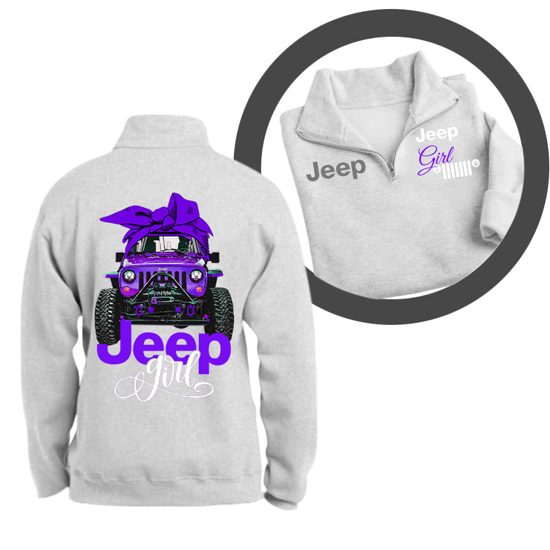 Multicolor Jeep Girl Quarter Zip Sweater Supler Store