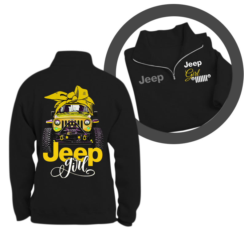 Multicolor Jeep Girl Quarter Zip Sweater Supler Store