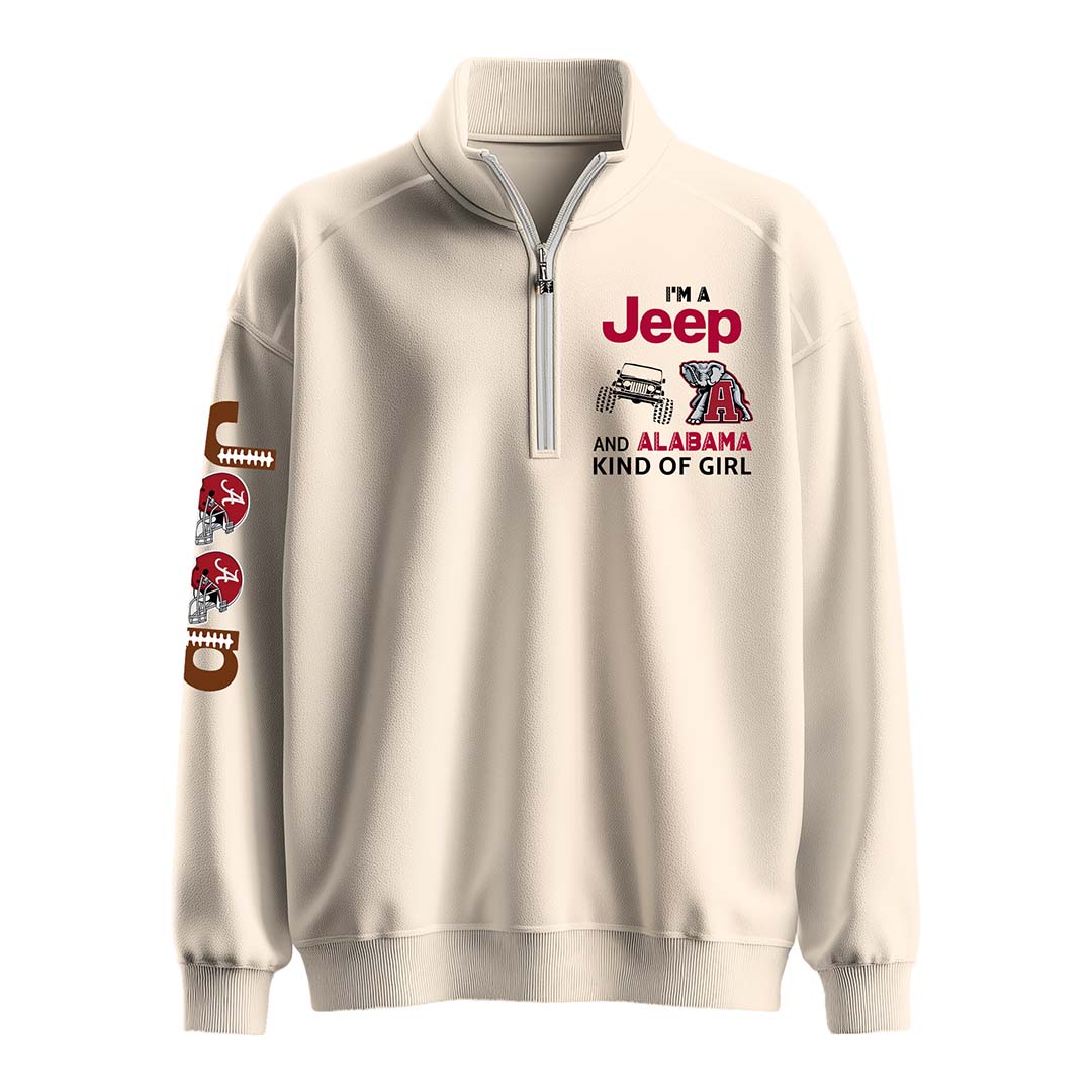 Alabama Football Jp Kinda Girl Quarter Zip Sweater Supler Store