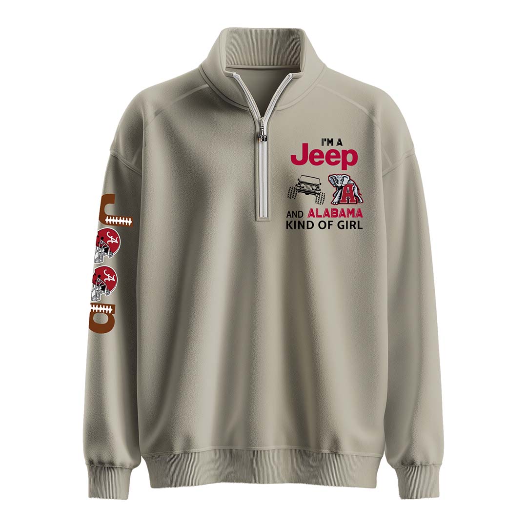 Alabama Football Jp Kinda Girl Quarter Zip Sweater Supler Store