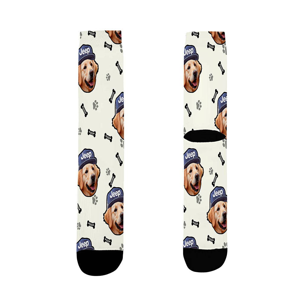 Custom Dog Jeep Multicolor Crew Socks Supler Store