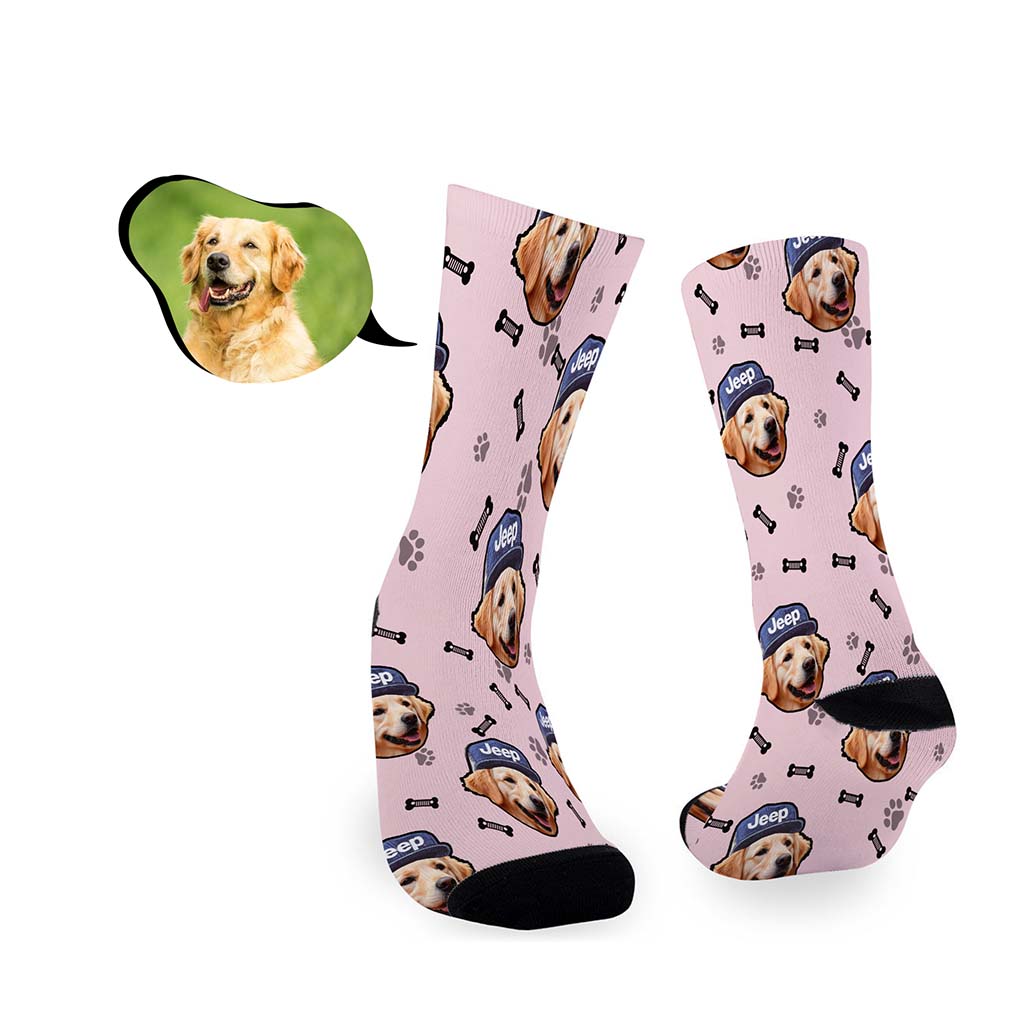 Custom Dog Jeep Multicolor Crew Socks Supler Store