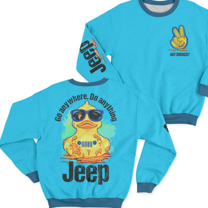 Duck Duck Jeep Mud Offroad All Over Printed Zip Hoodie