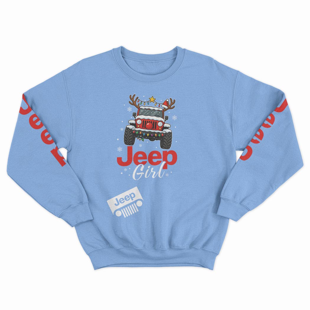 Jeep Girl Merry Christmas Hoodie Supler Store