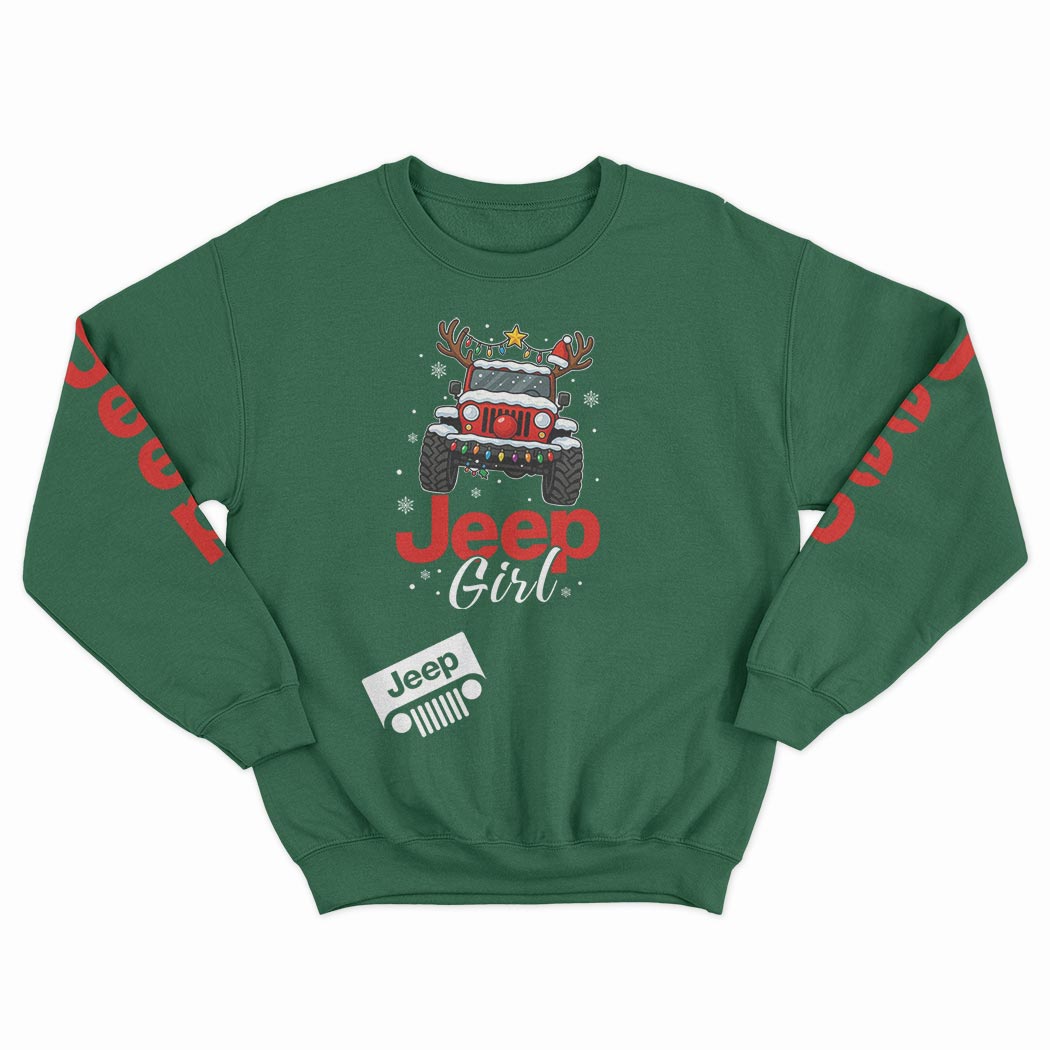 Jeep Girl Merry Christmas Hoodie Supler Store