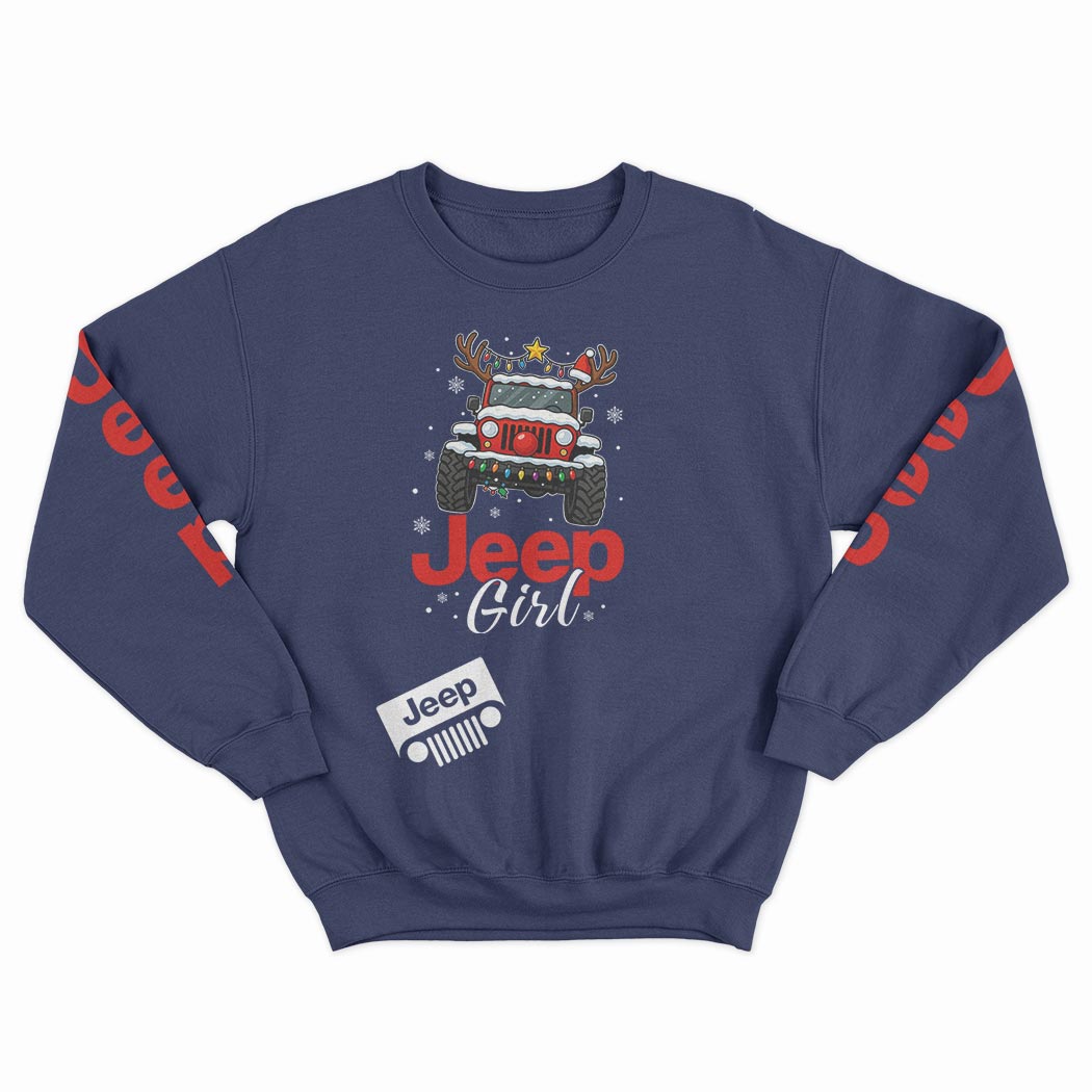 Jeep Girl Merry Christmas Hoodie Supler Store