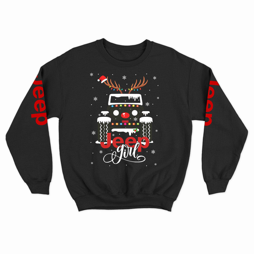 Jeep Girl Offroad 4x4 Christmas Hoodie Supler Store