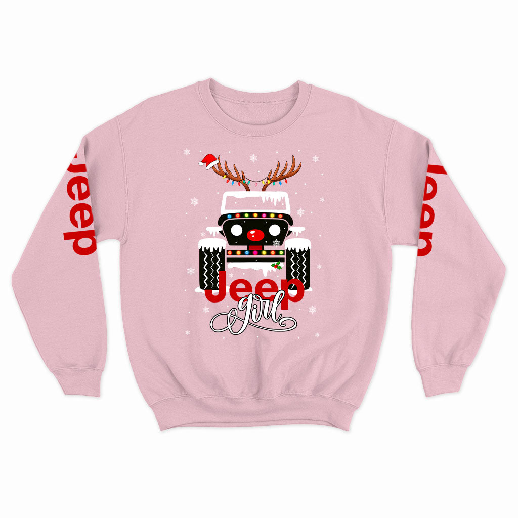 Jeep Girl Offroad 4x4 Christmas Hoodie Supler Store