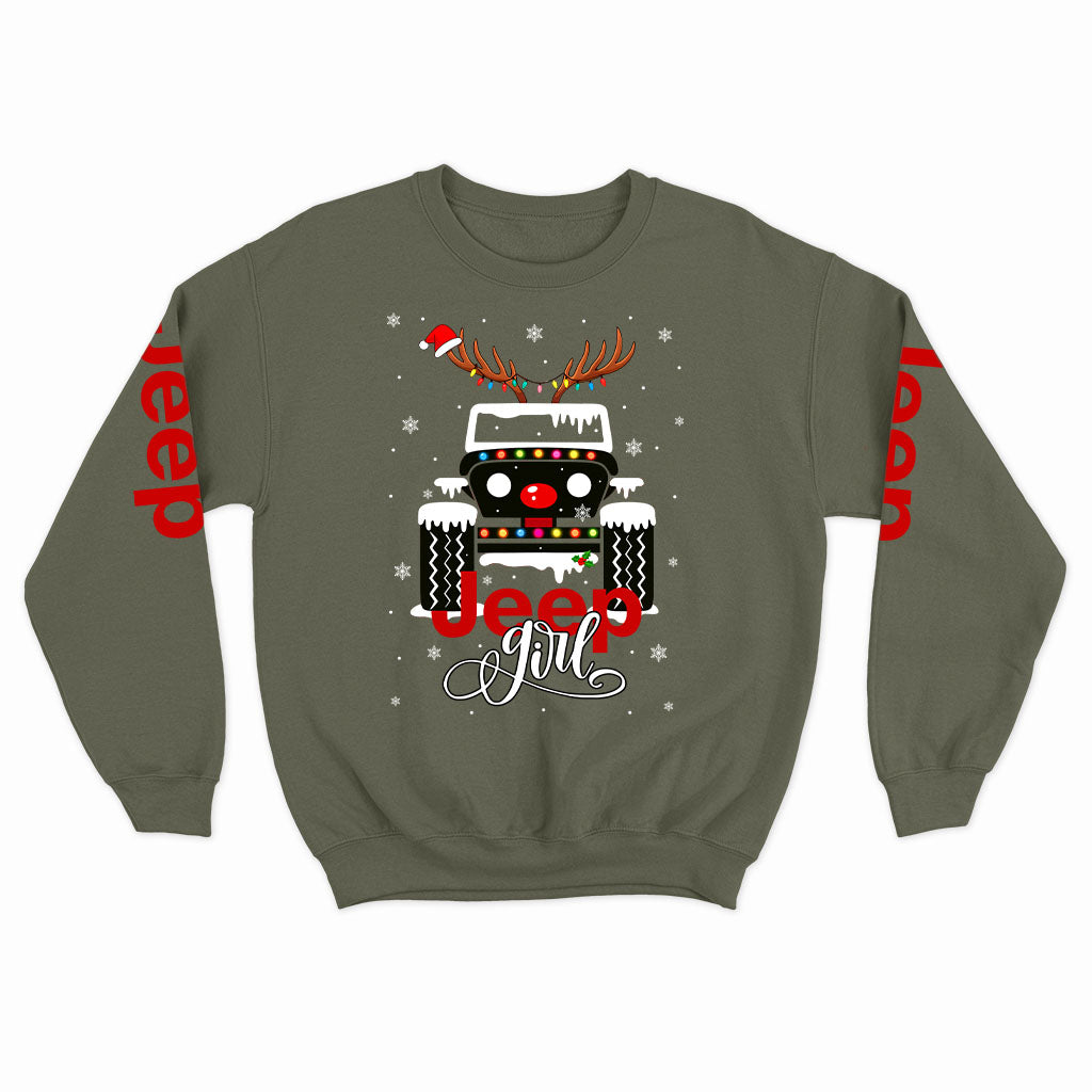 Jeep Girl Offroad 4x4 Christmas Hoodie Supler Store
