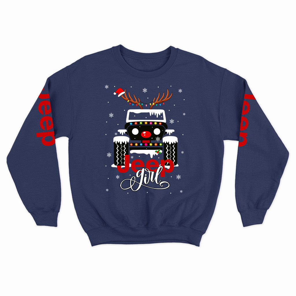 Jeep Girl Offroad 4x4 Christmas Hoodie Supler Store